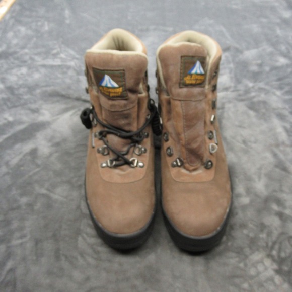 Mt Everest Boots Men 11 Brown Leather Hiking Waterproof Lace Mountaineer Outdoor main image 12